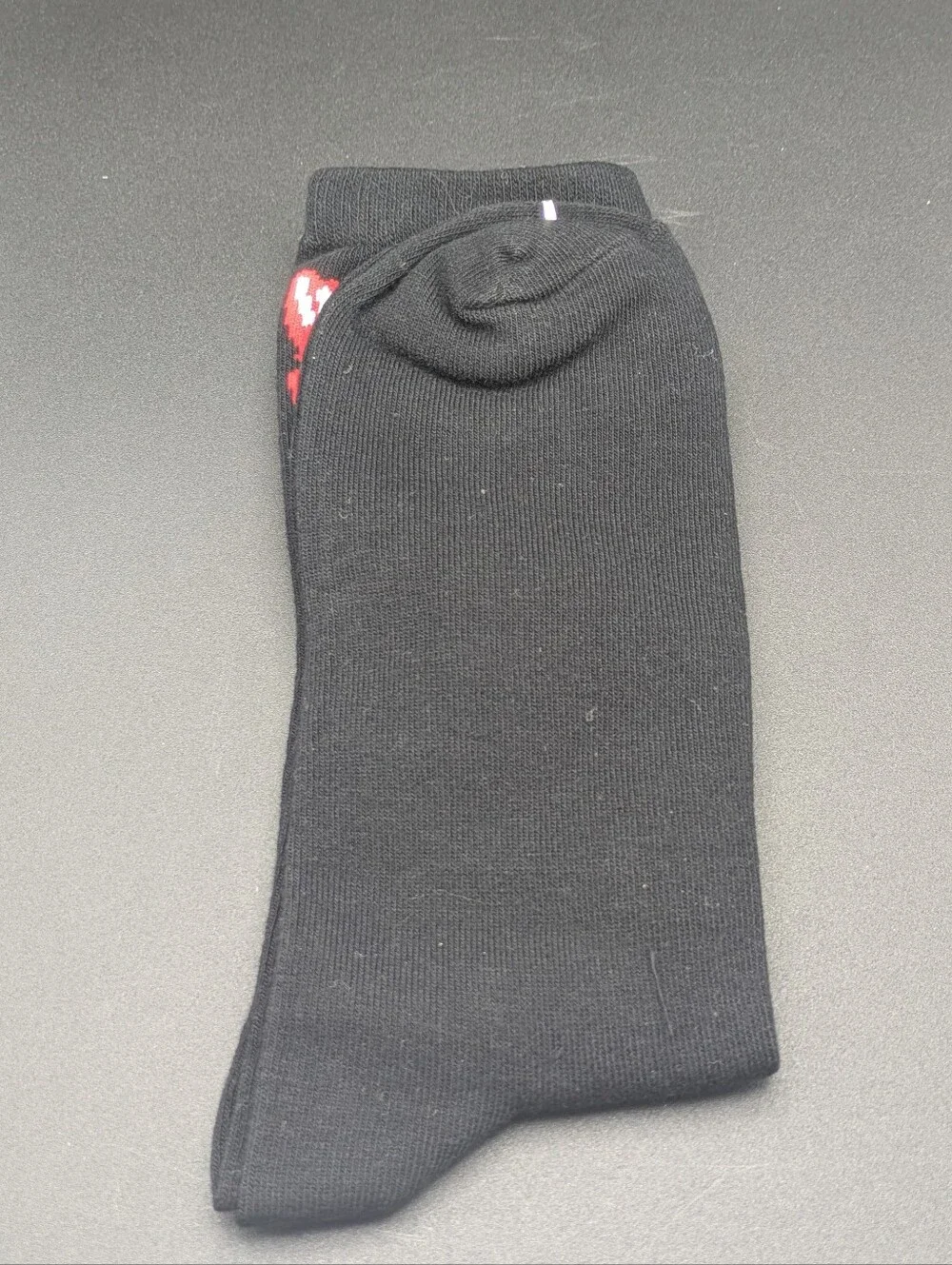 Kidrobot Apparel Socks Rare Limited Unworn Black & Red Logo Thigh High Long
